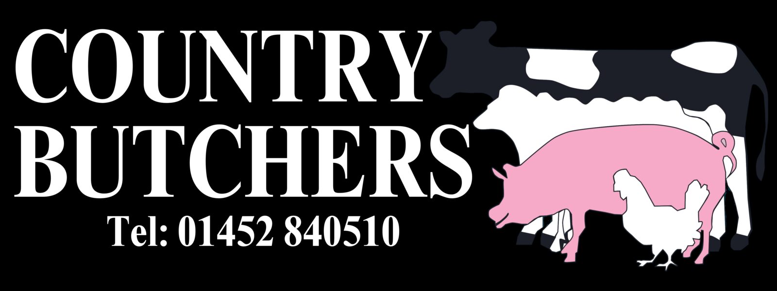 logo of country butchers, a catering butcv